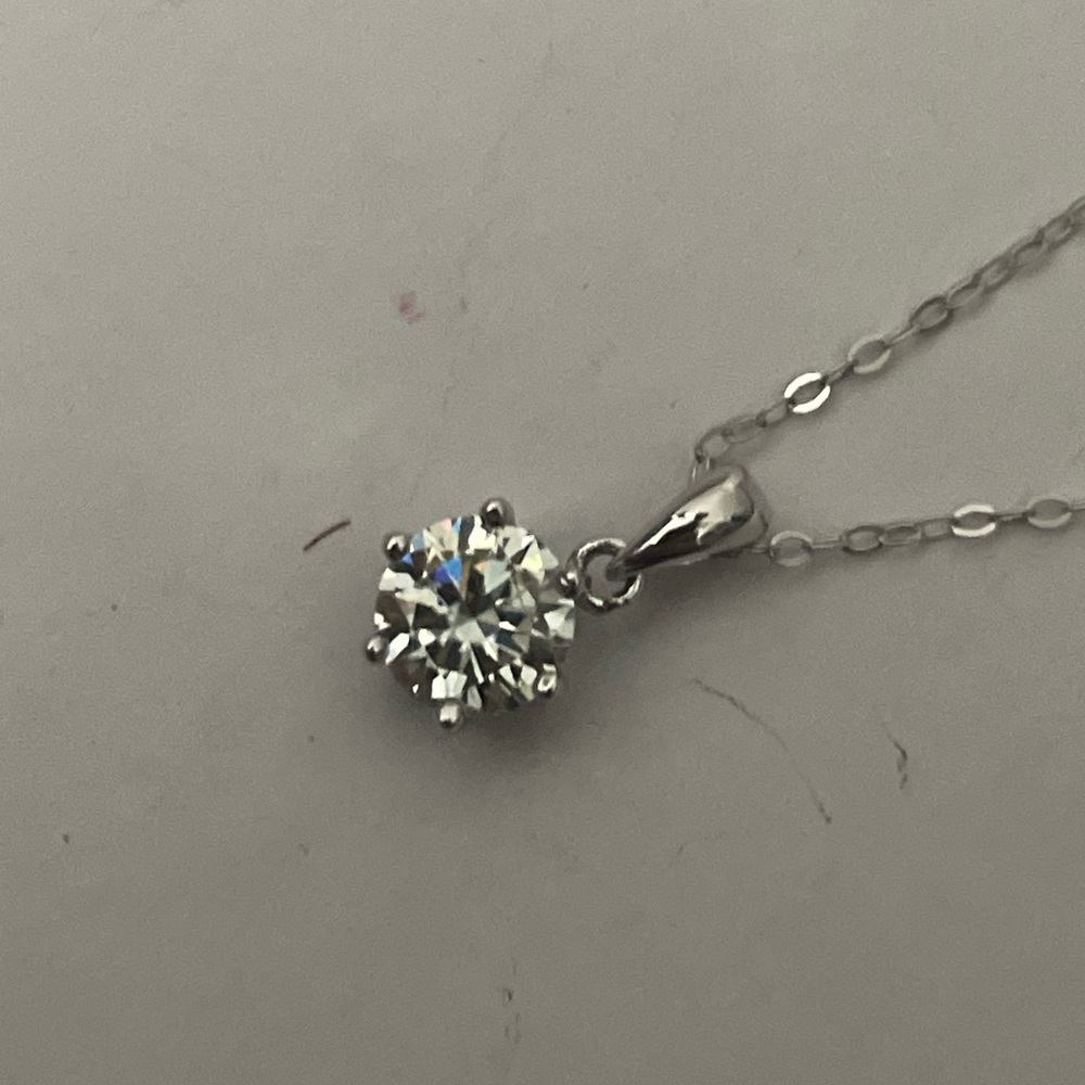 BEAUTIFUL S925 SILVER MOISSANITE NECKLACE‼️ - Picture 6 of 14